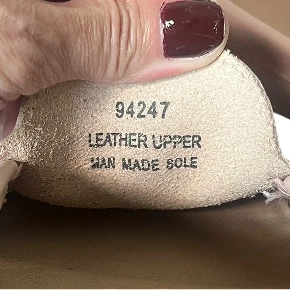 ENZO TESOTI Pale Pink Leather Driving Shoe Loafer Made in Spain Women's Size 8 - Picture 6 of 7